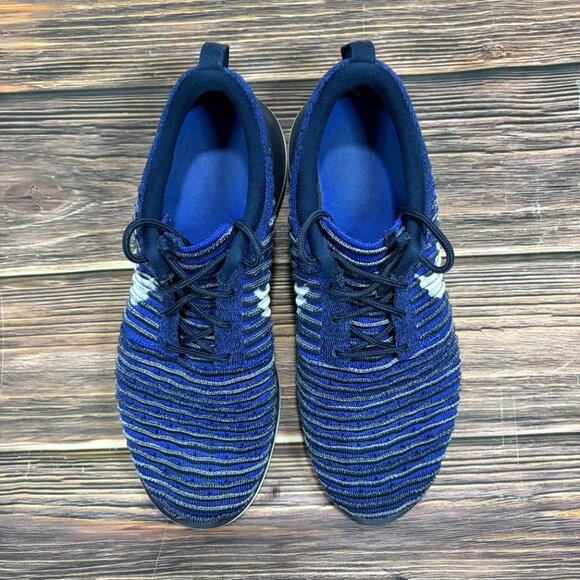 Nike Roshe Two Flyknit Navy White Flyknit Athletic Running Shoes Women's 8.5 - Picture 7 of 8